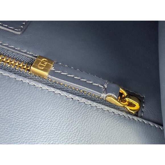 Christian Dior 30 Montaigne Smooth Calfskin Box Dark Denim Bag - Picture 15 of 16